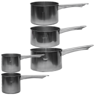 Set 5 cratite economice cu maner lung 0.5–2.1 L